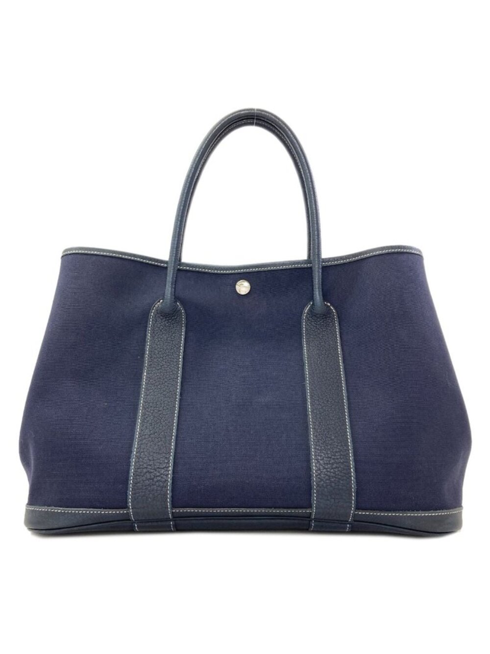 Hermes Garden Party PM Silver Tote Bag Toile Officier